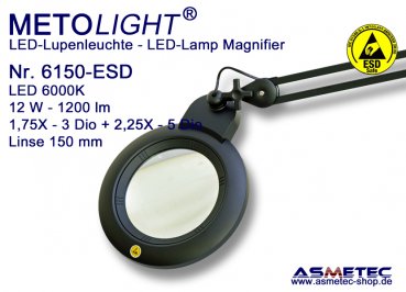 Metolight ESD LED Lamp Magnifier 6150