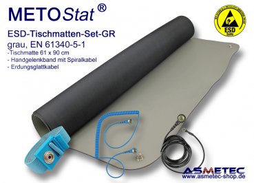 ESD-Tischmatten-Set TM-1009-GR, grau