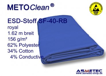 ESD Webstoff SF40-RB, royal, 156 g/qm, 4% Karbongarn