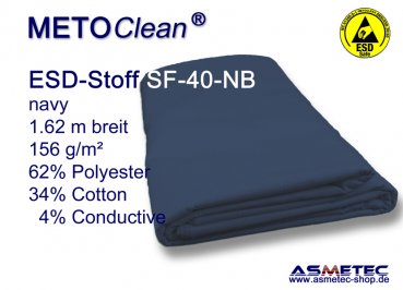 ESD Webstoff SF40-NB, navy, 156 g/qm, 4% Karbongarn