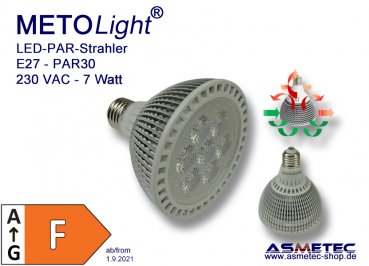 LED-Spot PAR 30, 7 W - 600 lm , 38°, kaltweiß