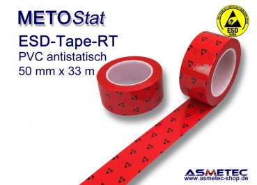 ESD PVC-Klebeband 50-33-RT, 50 mm breit, 33 m lang, rot