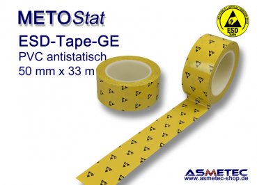 ESD PVC-Klebeband 50-33-GE, 50 mm breit, 33 m lang, gelb