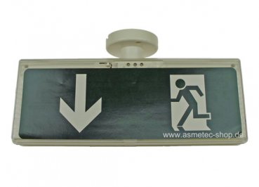 LED-Emergency Exit luminaire LES-392, IP40, maintained, double sided