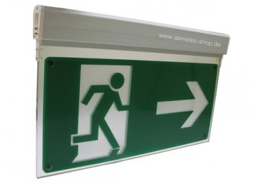 LED-Emergency Exit luminaire LES-34-ZLD, IP40, maintained, double sided
