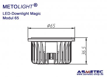 Metolight LED Downlight Magic-65, 5 Watt