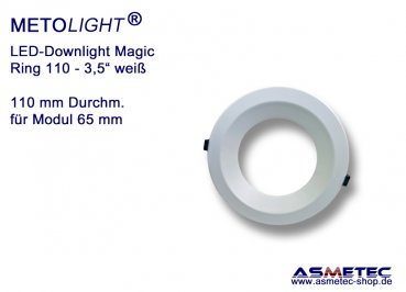 LED Downlight METOLIGHT-Magic - Leuchtenring 110 mm, weiß