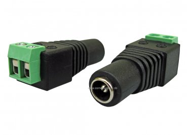Hohlbuchse 2,1/5,5 mm mit Schraubklemmen