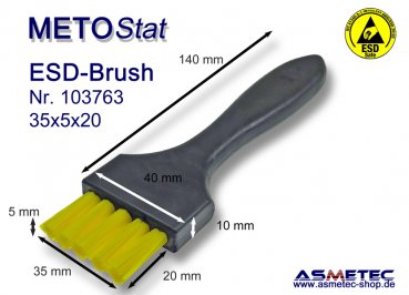 Metostat ESD-Bürste 350520G, antistatisch, leitfähig - www.asmetec-shop.de