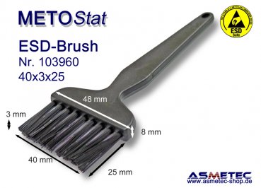Metostat ESD-Brush 400325B, antistatic, dissipative - www.asmetec-shop.de