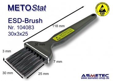 Metostat ESD-Bürste 300325B, antistatisch, leitfähig - www.asmetec-shop.de