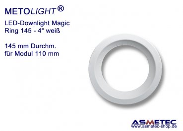 LED Downlight METOLIGHT-Magic - Leuchtenring 145 mm, weiß