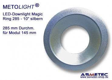 LED Downlight METOLIGHT-Magic - Leuchtenring 285 mm, silbern