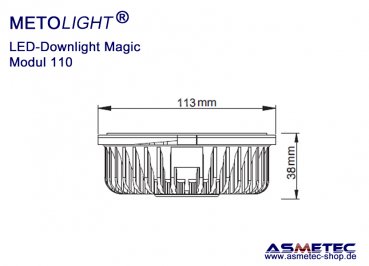 Metolight LED Downlight Magic-110, 12 Watt