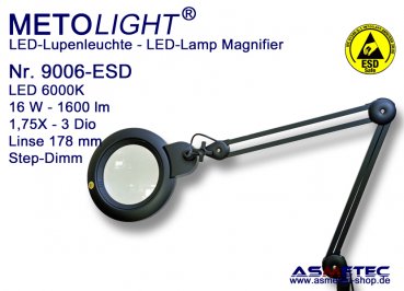 Metolight ESD LED Lamp Magnifier 9006
