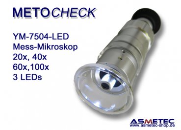 Metocheck YM7504L-Mess-Mikroskop mit LED-Beleuchtung - www.asmetec-shop.de