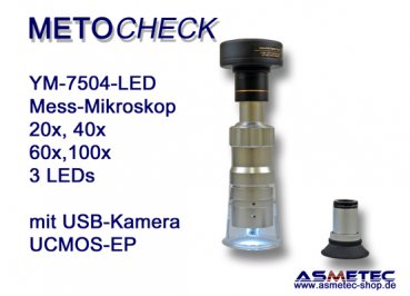 Metocheck YM7504L-Mess-Mikroskop mit LED-Beleuchtung - www.asmetec-shop.de