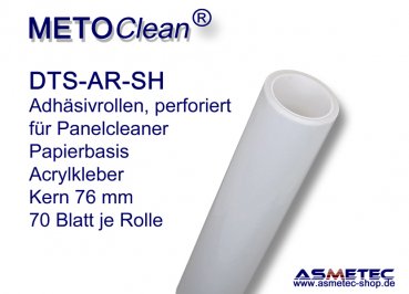 Metoclean Adhäsivrollen, perforiert, 70 Blatt, für Reinigungsmaschinen - www-asmetec-shop.de