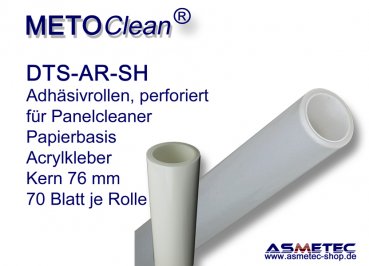 Metoclean Adhäsivrollen, perforiert, 70 Blatt, für Reinigungsmaschinen - www-asmetec-shop.de