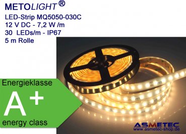 METOLIGHT LED-Streifen MQ5050-12-030C, IP67, silikonbeschichtet - www.asmetec-shop.de