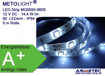 METOLIGHT LED-Streifen MQ5050-12-060S, IP54, silikonbeschichtet - www.asmetec-shop.de