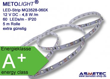 METOLIGHT LED-Streifen MQ3528-12-060X, IP20, besonders preiswert - www.asmetec-shop.de