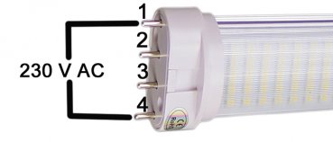 LED-PL-tube, 2G11-18IM-5630, 230 Volt, 18 Watt, warm white, E