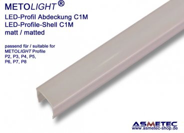 Aluminium-LED-Profil-Abdeckung - www.asmetec-shop.de