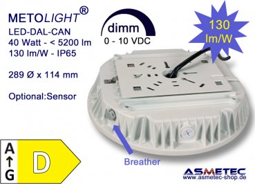 Metolight LED-Baldachinleuchte, canopy Feuchtraum DAL-CAN-40 - www.asmetec-shop.de