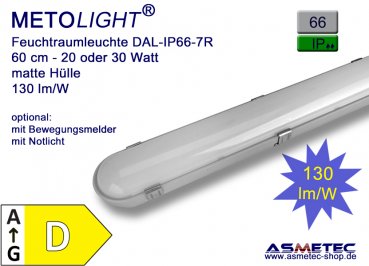 Feuchtraum-Wannenleuchte DAL-IP66-7R,  60 cm, 30 Watt, 5000K, tagweiß, 3900 lm