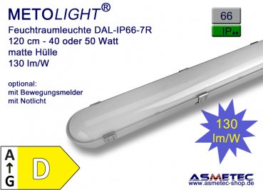 Feuchtraum-Wannenleuchte DAL-IP66-7R, 120 cm, 50 Watt, 5000K, tagweiß, 6500 lm