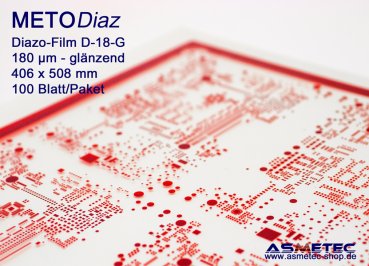 Diazofilm Metodiaz D-18-G, glänzend, 406 x 508 mm, 100 Blatt