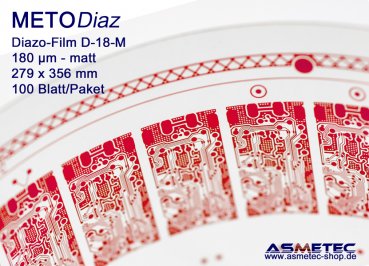 Diazofilm Metodiaz D-18-M, matt, 279 x 356 mm, 100 Blatt