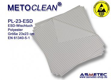 Metoclean ESD-Microfaser Wischtuch - www.asmetec-shop.de