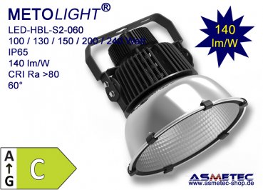 LED-Hallenleuchte HBL-S2-130-NW-060, 130 W, 18000 lm, 60°, IP65