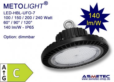 LED-Hallenleuchte HBL-UFO-7-200-CW-060, 200 W, 28000 lm, IP65