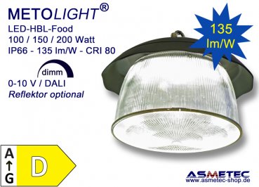 Metolight Highbay light HBL-UFO-Food-100, IP66 - www.asmetec-shop.de
