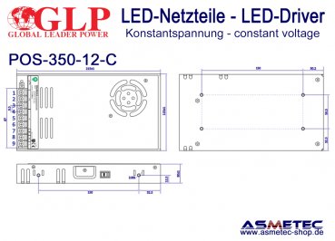 LED-Netzteil-12VDC-350 Watt