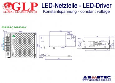 LED-Netzteil-5VDC-50 Watt
