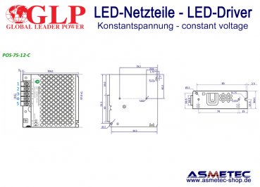 LED-Netzteil-24VDC-76 Watt