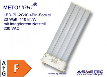 LED-2G10-4Pin, 20 Watt, 230 VAC, 2000 lm, neutralweiß