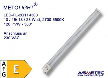 METOLIGHT LED-2G11-18W, 360 Grad