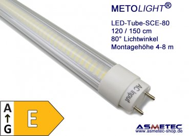 LED-Röhre 150 cm, T8, 29W, 3600 lm, 80 Grad, Klasse E