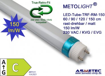 METOLIGHT LED-Röhre TRF-RM, 150 cm, 25 Watt, kaltweiß, matt, 3700 lm