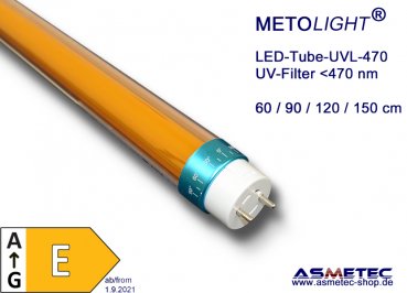 METOLIGHT LED-Röhre UVL-470, VDE, Gelbraum, A+ - www.asmetec-shop.de