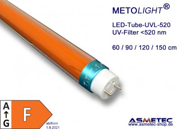 METOLIGHT LED-Röhre UVL-520, VDE, Gelbraum, A+ - www.asmetec-shop.de