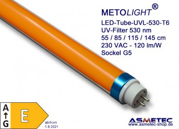 METOLIGHT LED-Röhre-UVL-530-085-T6-13W,  85 cm, 13 Watt, 530 nm, G5-Sockel