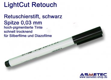 LightCut Retuschierstift, schwarz, extra fein