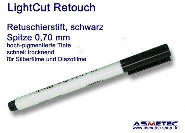 LightCut Retuschierstift, schwarz, 0,7 mm Spitze