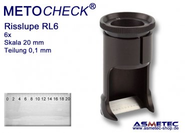 Risslupe-RL6, 6fach - www.asmetec-shop.de